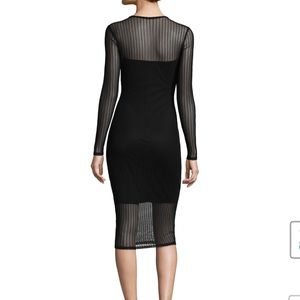 Black illusion bodycon dress